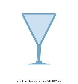 Drink concept represented by glass icon. Isolated and flat illustration