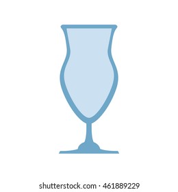 Drink concept represented by glass icon. Isolated and flat illustration