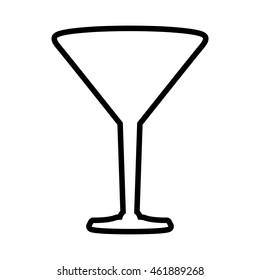 Drink concept represented by glass icon. Isolated and flat illustration