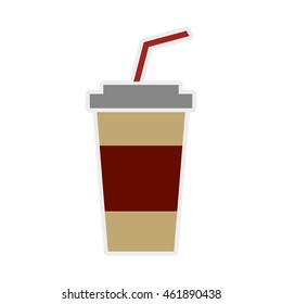 Drink concept represented by soda icon. Isolated and flat illustration