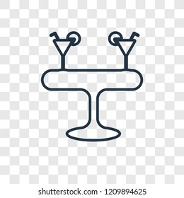 Drink concept vector linear icon isolated on transparent background, Drink concept transparency concept in outline style