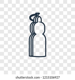 Drink concept vector linear icon isolated on transparent background, Drink concept transparency concept in outline style
