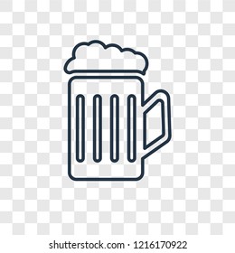 Drink concept vector linear icon isolated on transparent background, Drink concept transparency concept in outline style
