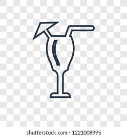 Drink concept vector linear icon isolated on transparent background, Drink concept transparency concept in outline style