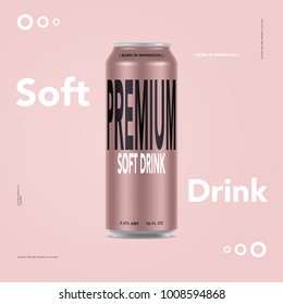 
Drink contained in metal can. red silver  drink mask can isolated on glitter particles background. Graceful product ads, illustration.