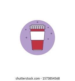 drink in container detailed style vector illustration design