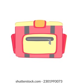 dibujos animados de la caja del refrigerador de bebidas. bebida fría, picnic camping bebe refresco marca de la caja del refrigerador. ilustración vectorial de símbolo aislado