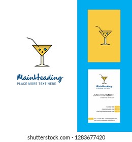 Drink Creative Logo and business card. vertical Design Vector