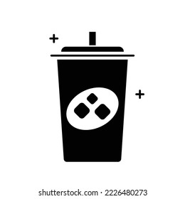 Drink cup black color icon
