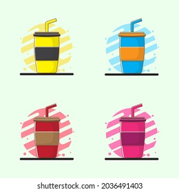 drink cup in cartoon style. vector illustration