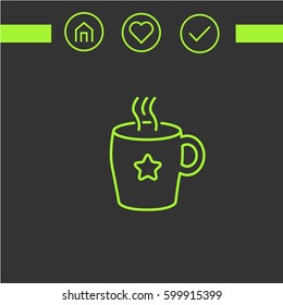drink. a cup of coffee icon vector.   Simple web icon.logo design.