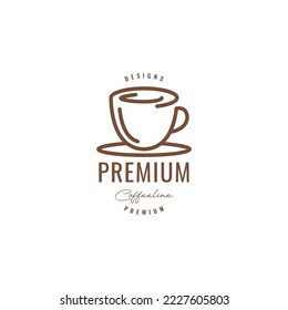 drink cup coffeee glass lines minimalist logo design