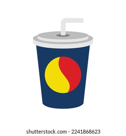 drink cup flat color food icon