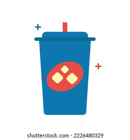 Drink cup flat color icon