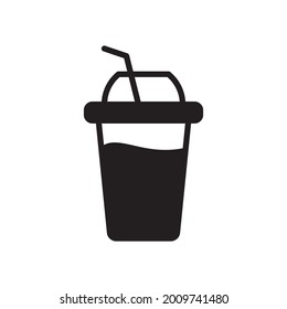 Drink Cup Icon Design Vector Graphic Illustration Template In Trendy Flat Style Sign And Symbol . Suitable for website design, logo, app, and ui. EPS 10.