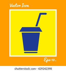 Drink Cup icon. Eps-10.