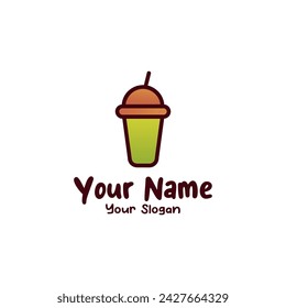 drink cup logo icon illustration colorful