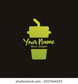 drink cup logo icon illustration colorful