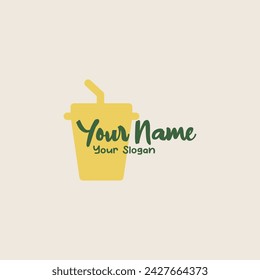drink cup logo icon illustration colorful