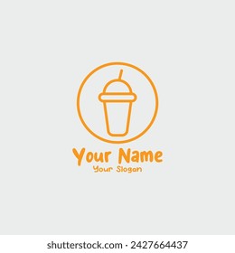 drink cup logo icon illustration colorful