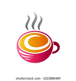 Drink Cup Logo With Letter C