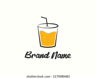 Drink Cup Soft Drink Logo Design