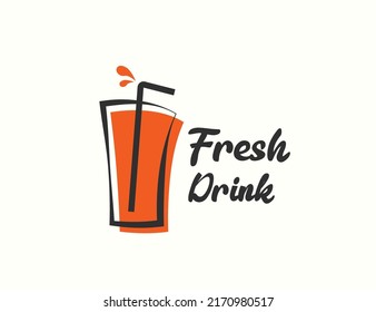 Drink Cup Soft Drink Logo Design