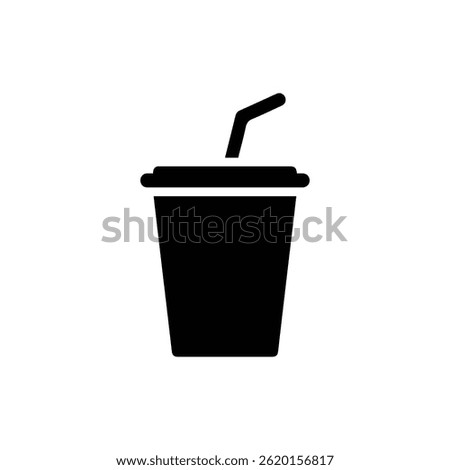 Drink Cup with Straw Representing Beverage Delivery Service