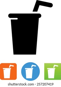 Drink in cup with straw symbol