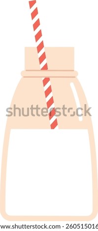 Drink cup with straw vector illustration