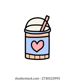 Drink cup vector design illustration