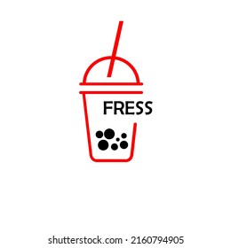 drink cup vector design with a unique and simple look