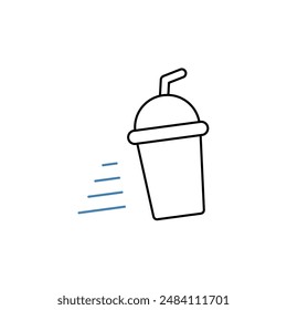 drink delivery concept line icon. Simple element illustration. drink delivery concept outline symbol design.