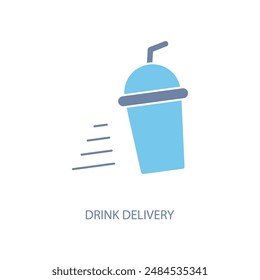 drink delivery concept line icon. Simple element illustration. drink delivery concept outline symbol design.