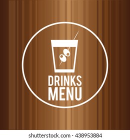 drink design. cocktail icon. Flat illustration