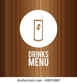 drink design. cocktail icon. Flat illustration