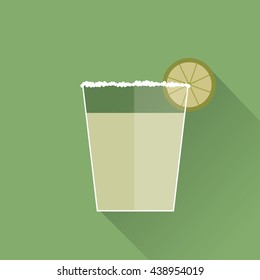 drink design. cocktail icon. Flat illustration