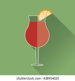 drink design. cocktail icon. Flat illustration