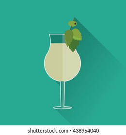 drink design. cocktail icon. Flat illustration