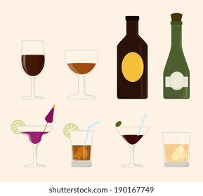 Drink design over beige background, vector illustration