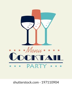 Drink design over beige background, vector illustration