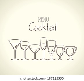 Drink design over beige background, vector illustration