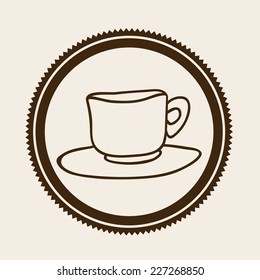 Drink design over beige background, vector illustration