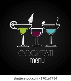 Drink design over black background, vector illustration