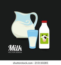 Drink design over black background, vector illustration