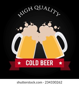 Drink design over black background, vector illustration