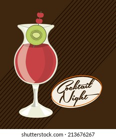 drink design over brown background vector illustration