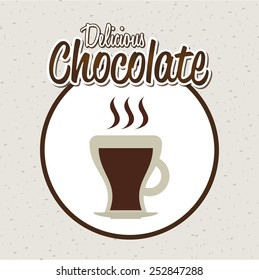 Drink design over brown design, vector illustration.