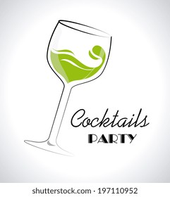 Drink design over gray background, vector illustration