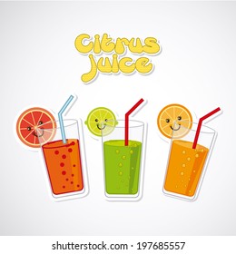 Drink design over gray background, vector illustration